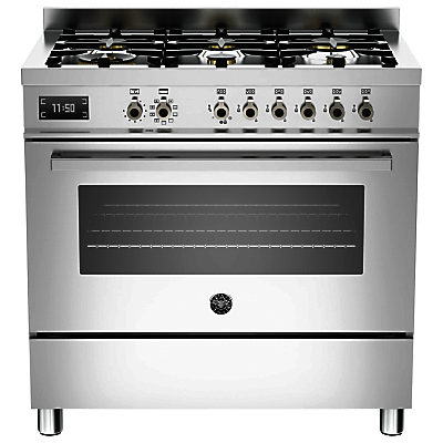 Bertazzoni Professional Series 90cm Dual Fuel Single Range Cooker Stainless Steel